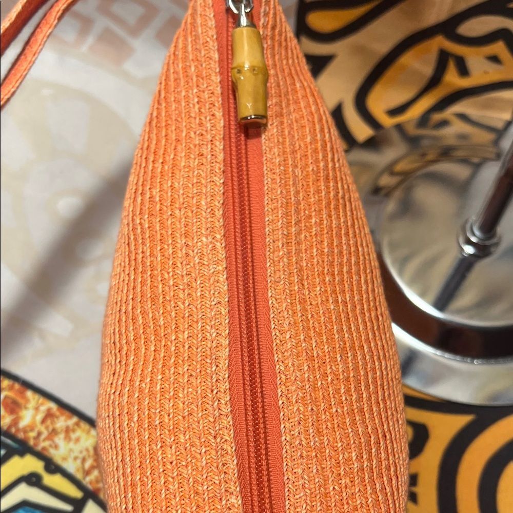 Talbots Small Woven Coral Shoulder Bag RN#29219 - Picture 9 of 15